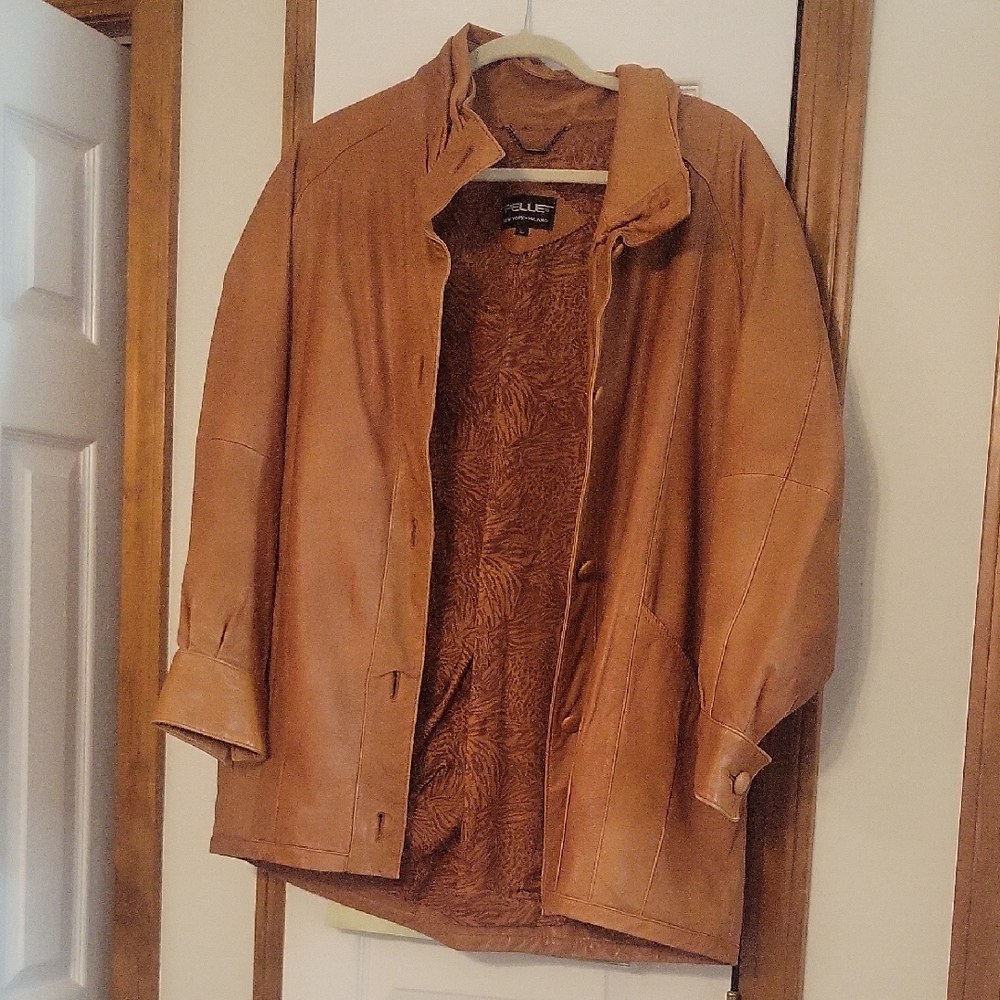 Tan Vintage Genuine Leather Jacket